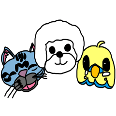 [LINEスタンプ] 可愛いアニマル顔だけスタンプ