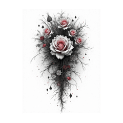 [LINEスタンプ] 薔薇タトゥーデザインスタンプ