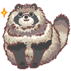 [LINEスタンプ] 冬毛のエゾタヌキさん