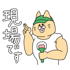 [LINEスタンプ] ねこマッチョは時々推し活をする