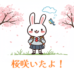 [LINEスタンプ] 桜舞う季節