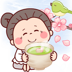 [LINEスタンプ] ふんわり優しい春★可愛いばぁばの日常