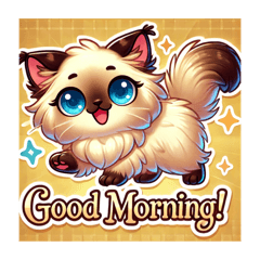 [LINEスタンプ] バリニーズ猫のキュートな毎日