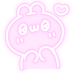 [LINEスタンプ] ネオンペン風うさぎとねこ