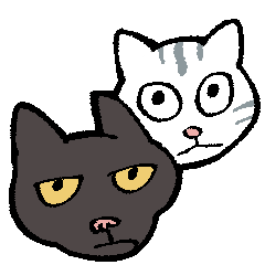 [LINEスタンプ] 琥珀と銀次郎