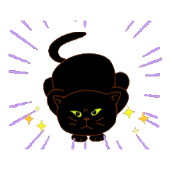 [LINEスタンプ] 動く黒猫ノイくん