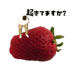 [LINEスタンプ] いちごの中の平和な住人 動きます