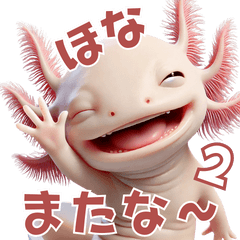 [LINEスタンプ] ウーパールーパー2！関西弁！3Dリアル