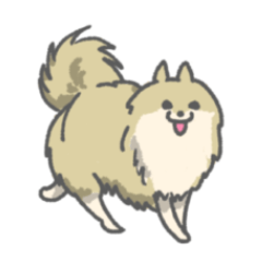 [LINEスタンプ] シンプルなポメラニアンのスタンプ