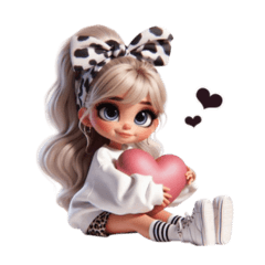 [LINEスタンプ] レオパードな女の子♡2