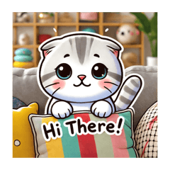 [LINEスタンプ] スコティッシュフォールドのひと言
