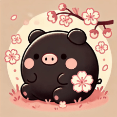 [LINEスタンプ] くろぶたの春だより