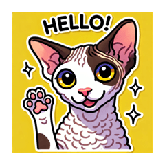 [LINEスタンプ] コーニッシュレックスの気まぐれトーク。