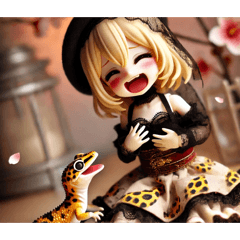 [LINEスタンプ] レオパ女子の日常 Leopagirl's daily life