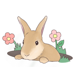 [LINEスタンプ] うさぎ〜むく〜