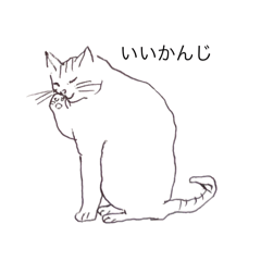 [LINEスタンプ] 猫のいつもの会話