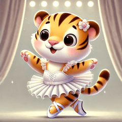 [LINEスタンプ] バレエを踊るトラ