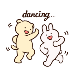 [LINEスタンプ] 楽しいうさぎといぬ