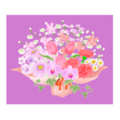 [LINEスタンプ] 好きなお花で作るアレンジメントスタンプ