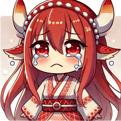 [LINEスタンプ] 赤ドラゴンネキ 1