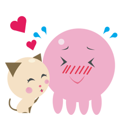 [LINEスタンプ] 猫とタコ。時々ねずみ