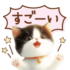 [LINEスタンプ] 黒白ハチワレねこスタンプ