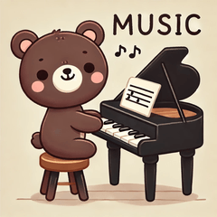 [LINEスタンプ] ピアノくまスタンプ