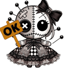 [LINEスタンプ] ステッチド・メロディ「モルティ」