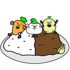 [LINEスタンプ] カレーになりたい白タイツ族