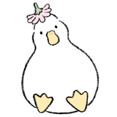 [LINEスタンプ] 春のゆるほわあひるの画像（メイン）