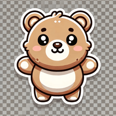 [LINEスタンプ] かわいいくまの気持ち