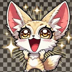 [LINEスタンプ] イカレタフェネックの感情スタンプ