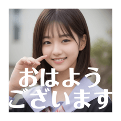 [LINEスタンプ] 木之本レール作AIあいちゃん春挨拶専門