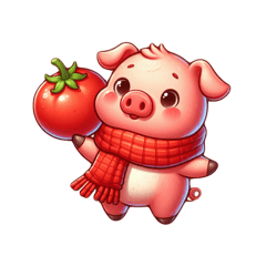 [LINEスタンプ] キュートなブタさん 野菜2