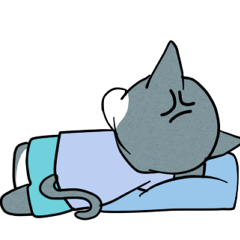 [LINEスタンプ] 静かな灰色猫