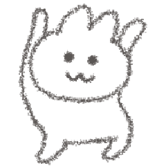 [LINEスタンプ] えがお うさお