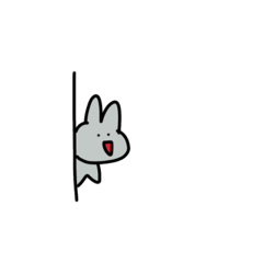 [LINEスタンプ] 同じ顔しかしないうさぎ
