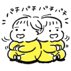 [LINEスタンプ] ぽっちゃり赤ちゃん毎日ぽよぽよーほぼ1歳