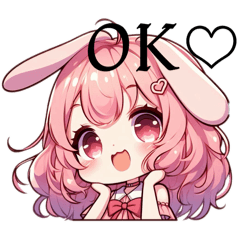 [LINEスタンプ] うさぎちゃん♡②の画像（メイン）