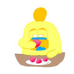 [LINEスタンプ] moimoi 食べる。