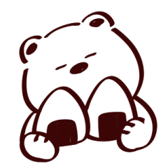 [LINEスタンプ] おにぎりが好きすぎるシロクマ