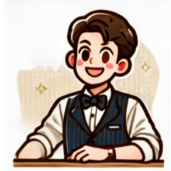 [LINEスタンプ] 名言を語るバーテンダー