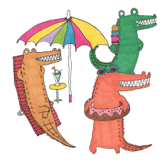 [LINEスタンプ] ワニワニパラダイス