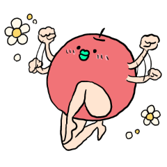 [LINEスタンプ] 美脚りんご2