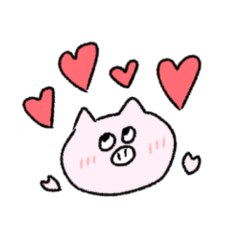 [LINEスタンプ] ぶたかわいい