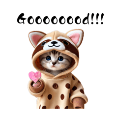 [LINEスタンプ] 子猫の日常スタンプ（英語ver.）