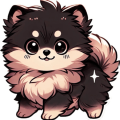 [LINEスタンプ] くろポメのゆるかわスタンプ