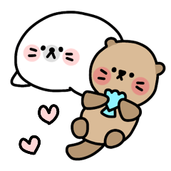 [LINEスタンプ] アザラシくんとラッコくん