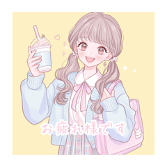 [LINEスタンプ] ファンシー ゆめかわいい イラスト 女の子