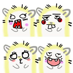 [LINEスタンプ] 知的な笑顔4-298